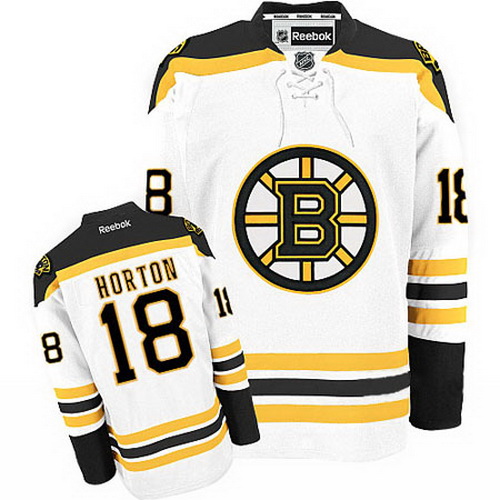 2012 Stylish Boston Bruins 18 Nathan Horton White Reebok NHL Hockey Jersey Size Medium